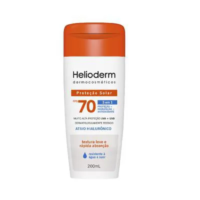 Protetor Solar Corporal Helioderm 3 em 1 FPS70 200ml